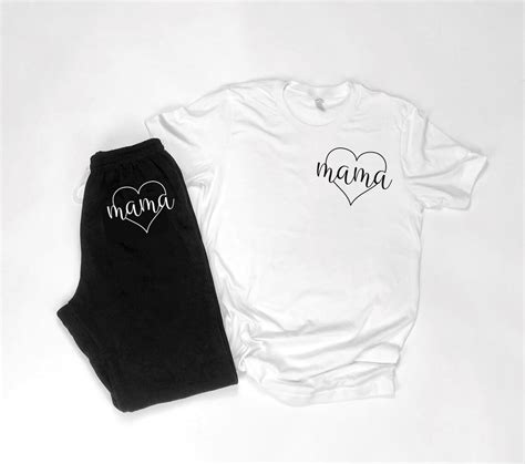 Mama Heart Outfit Mama Shirt and Sweatpants Mom Outfit Momma Coming Home Outfit - Etsy