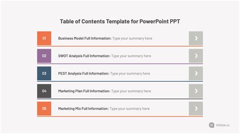 Table Of Contents Powerpoint Template