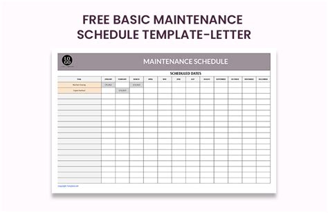 Garden Maintenance Schedule Excel Template | Fasci Garden