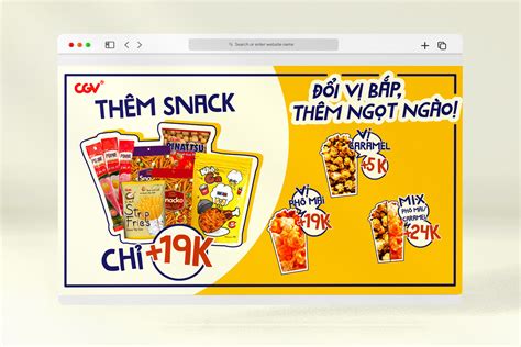 CGV menu poster display on Behance