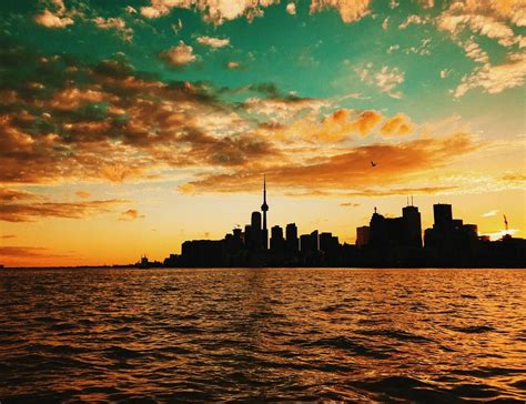 Toronto Skyline At Sunset Wallpapers - Wallpaper Cave