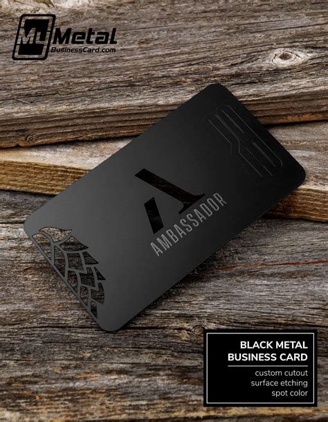 Our most sophisticated and luxurious metal business card type! Black Metal Business Cards are ...