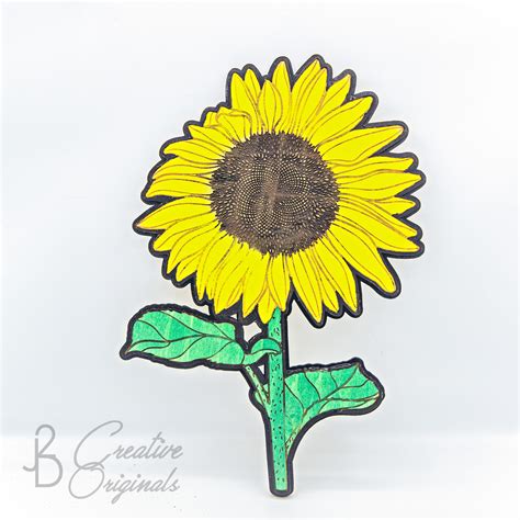 Wood Flower Wall Art - Sunflower | B2 Creative Originals - Uniquely ...