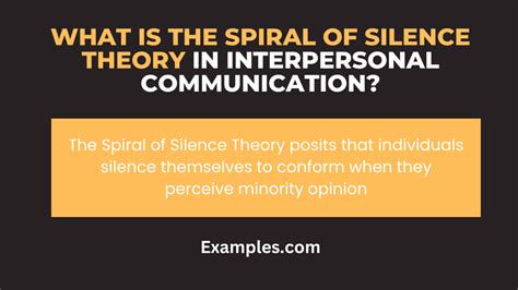 Spiral of Silence Theory in Interpersonal Communication - 19+ Examples