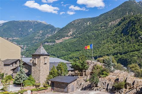 Mountains of Andorra La Vella | Architecture Stock Photos ~ Creative Market