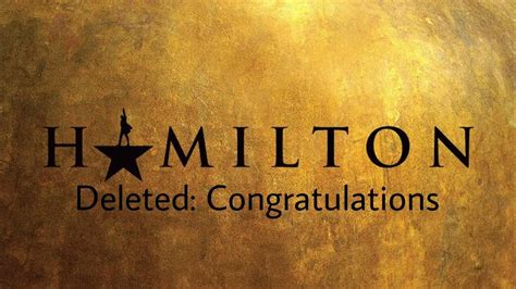 Hamilton Deleted Song: Congratulations - YouTube