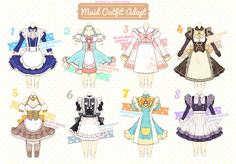 [CLOSED] Maid Outfit Adoptable #11 by Black-Quose on DeviantArt