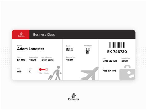 Emirates - Boarding Pass Reimagined | Boarding pass template, Boarding pass, Emirates