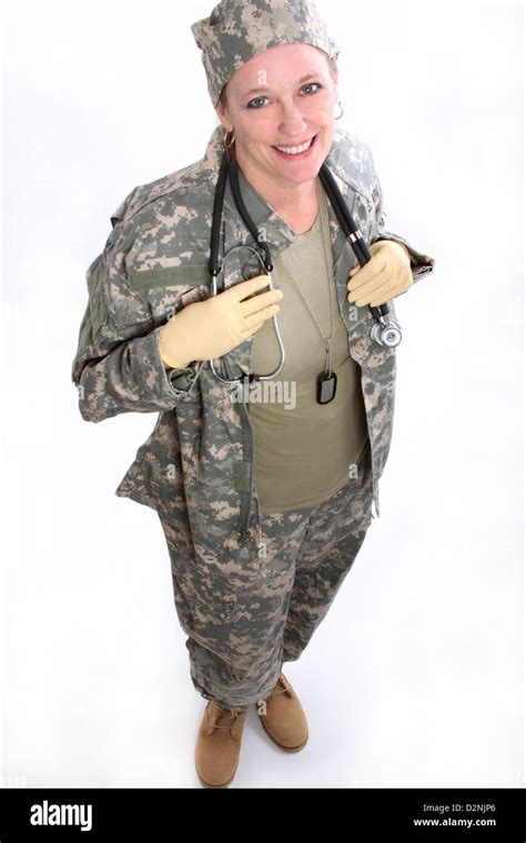 A military doctor with a stethoscope Stock Photo - Alamy