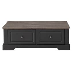 DESSY Table basse classique gris mat et plateau décor bois - L 115 x l 59 cm - Cdiscount Maison