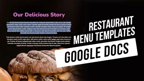 How to Get and Use Restaurant Menu Template in Google Docs - YouTube