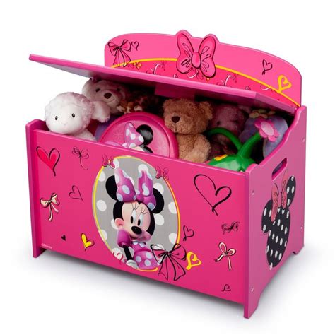 Disney's Minnie Mouse Deluxe Toy Box by Delta Children | Kids storage ...