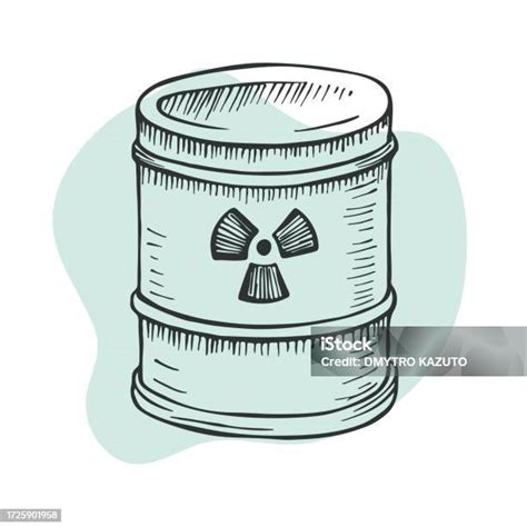 Barrel For Toxic Waste Vector Clipart In Sketch Style Stock Illustration - Download Image Now ...