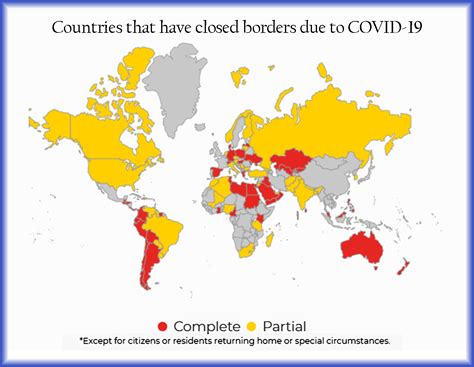 Countries Closed Borders for COVID-19 Coronavirus • Point Me to the Plane