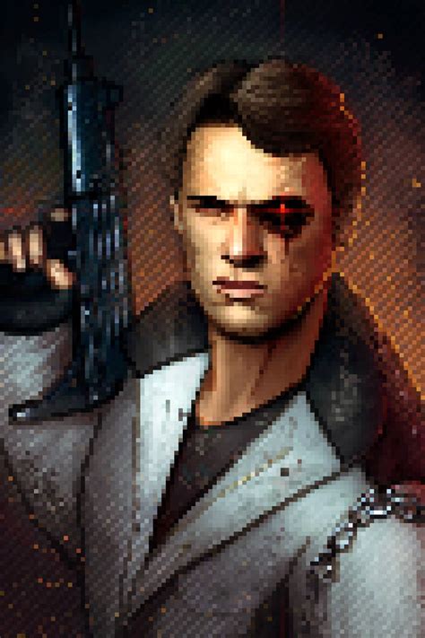 Terminator Pixel art by Jimmy-Synthetic on DeviantArt