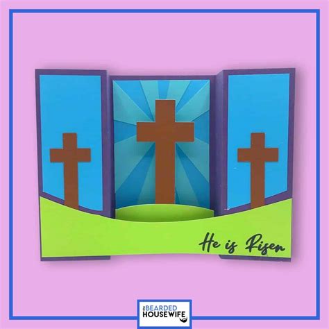 How to Make Easy Easter Cross Bridge Cards - The Bearded Housewife