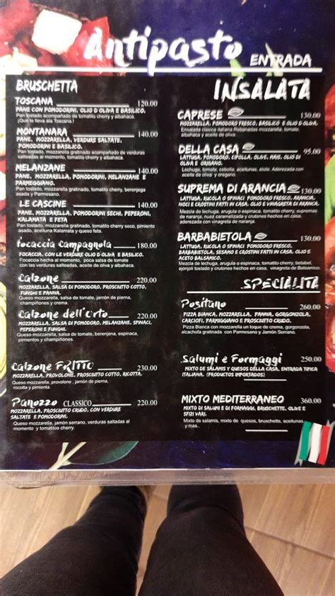 Menu at Vía Nápoli restaurant, Saltillo, Blvd. Pedro Figueroa