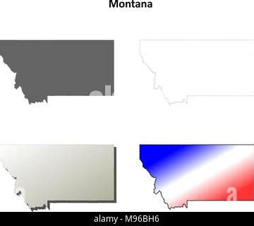 Montana map outline state vector illustration Stock Vector Image & Art ...