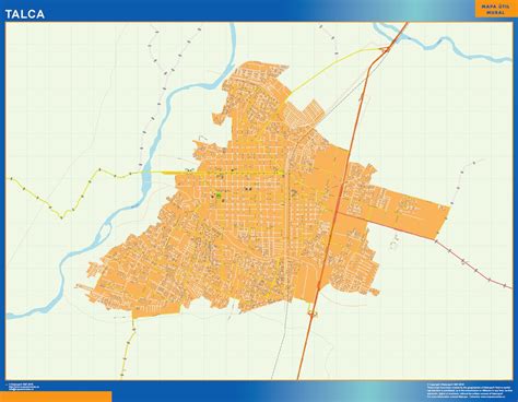 Talca wall map from Chile | Wall maps of countries of the World