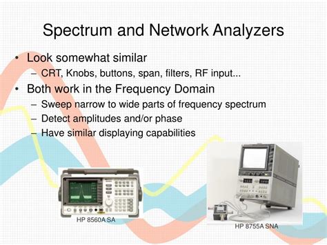 Spectrum network analyzer - vselibrary