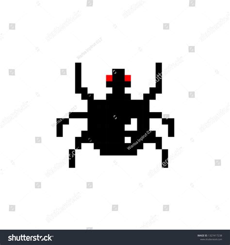 Pixel Art Spider Stock Vector (Royalty Free) 1327417238 | Shutterstock