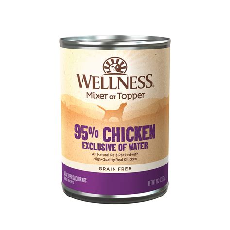 Wellness Natural Grain Free 95-Percent Chicken Recipe Wet Dog Food, 13. ...