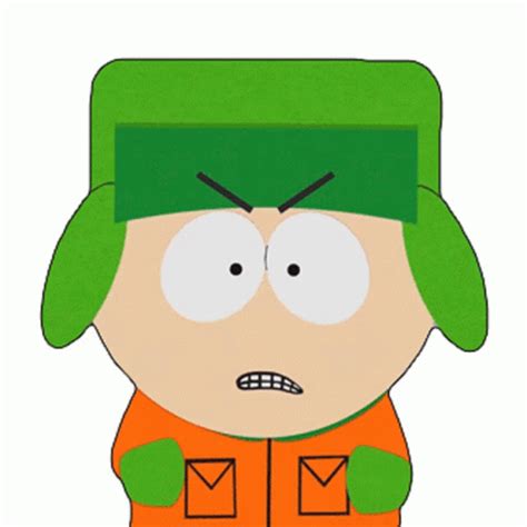 the south park character is wearing an orange and green outfit