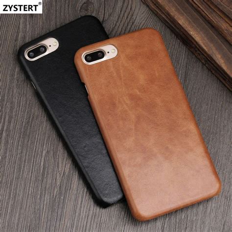 For iPhone 8 Case Cowhide Leather+PC Slim Men Shockproof Hard Armor Phone Case For Apple iPhone ...