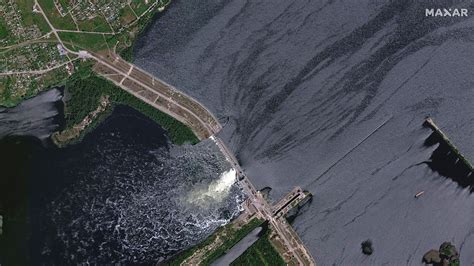 Satellite images show Nova Kakhovka dam was damaged days before collapse