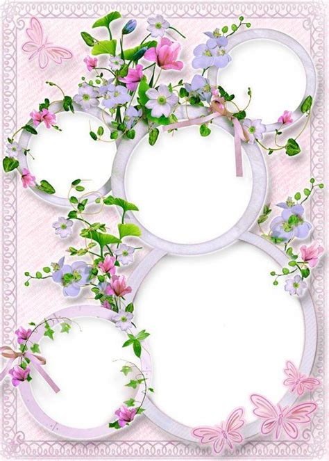 Flower frame collage psd for photoshop | Flower frame, Free photo ...