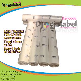 LABEL BARCODE THERMAL 33X15 2 LINE