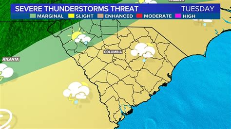 South Carolina weather Tuesday: Strong wind, heavy rain possible | wltx.com