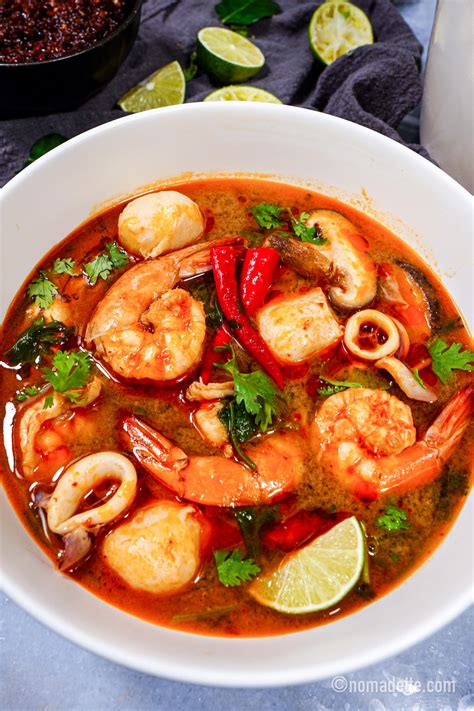 Seafood Tom Yum Soup - Nomadette