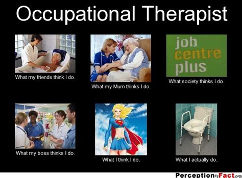 Occupational Therapist... - What people think I do, what I really do - Perception Vs Fact