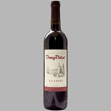 Mua Rượu Vang Đỏ Đà Lạt Classic Red Wine 750ml 12% - Không kèm hộp