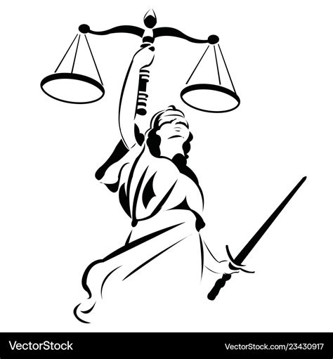 Lady justice Royalty Free Vector Image - VectorStock