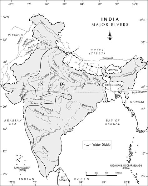 UPSC general studies and current affairs 2015: Major Rivers of India Map