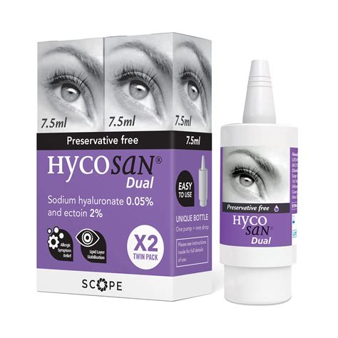 Buy Hycosan Dual Twin Pack - Preservative Free Eyedrops - 0.05% Sodium ...