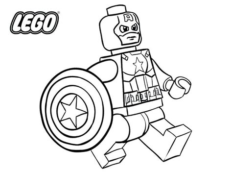 Lego Captain America wandelen Kleurplaat - Kinderen Kleurplaat
