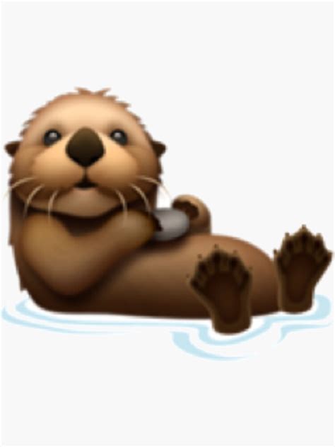 "otter emoji" Sticker for Sale by zzoeleighh | Redbubble