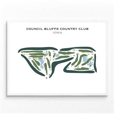 Buy the best printed golf course Council Bluffs Country Club, Iowa ...