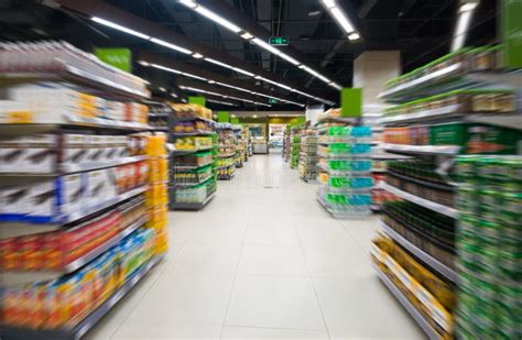 Empty supermarket aisle stock image. Image of economy - 31726325