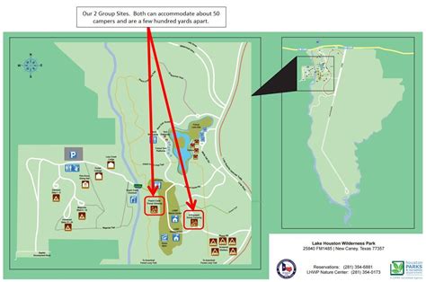 Lake Houston wilderness park map - Lake Houston map (Texas - USA)