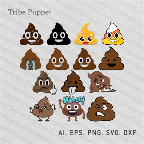 Poop Face Emoji Printable Poop Clipart For Cricut Poop Face Emoji Svg ...