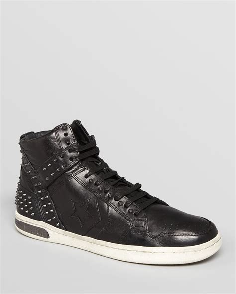 Converse By John Varvatos Studded Weapon High Top Sneakers in Black for Men (Black/Turtledove ...