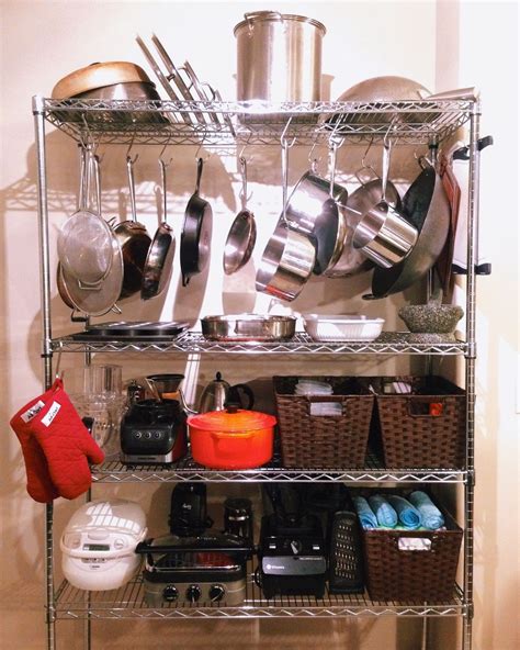 The Transforming Power of a Wire Rack and a Few Heavy-Duty IKEA Hooks | Wire shelving, Kitchen ...