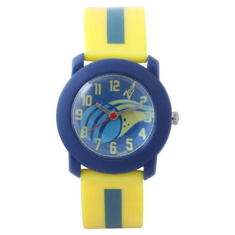 Titan Zoop Multicoloured dial yellow plastic strap watch for Kids