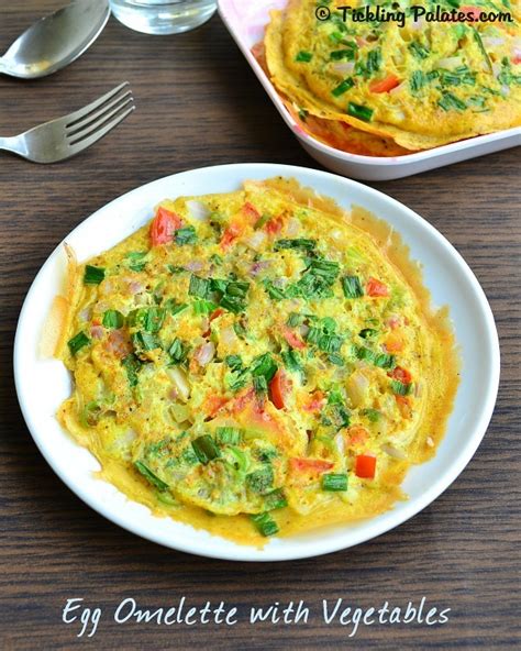 Chinese Egg Omelette Recipe - Easy Breakfast - Tickling Palates