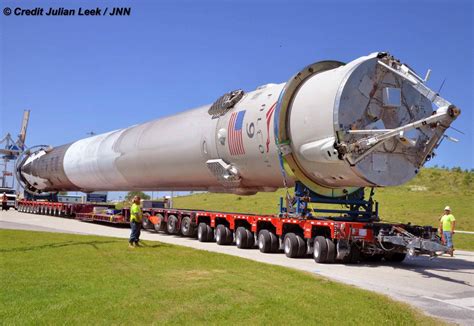 Recovered SpaceX Falcon 9 Booster Moves Back to KSC for Eventual Reflight - Universe Today