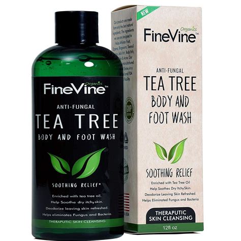 Antifungal Tea Tree Oil Body Wash Helps Treat Eczema, Ringworm, Body Odor, Jock Itch, Acne ...